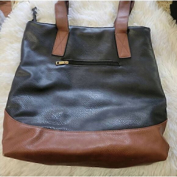 MKF Collection By Mia K. Wadena Tote Bag Black Brown M-Embellished *Defect, Used - Picture 3 of 10